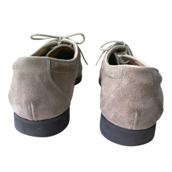 WRIGHT WALKER Vibram Men’s Beige/Tan Suede Lace Up Shoes Size 12A Moc Toe EUC - Picture 4 of 9